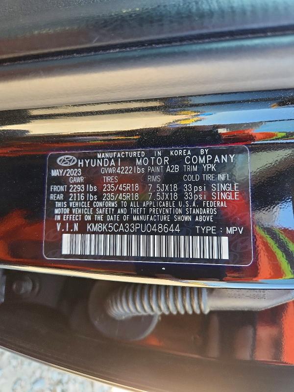 Продаж на аукціоні авто 2023 Hyundai Kona, vin: KM8K5CA33PU048644, номер лоту: 50262906