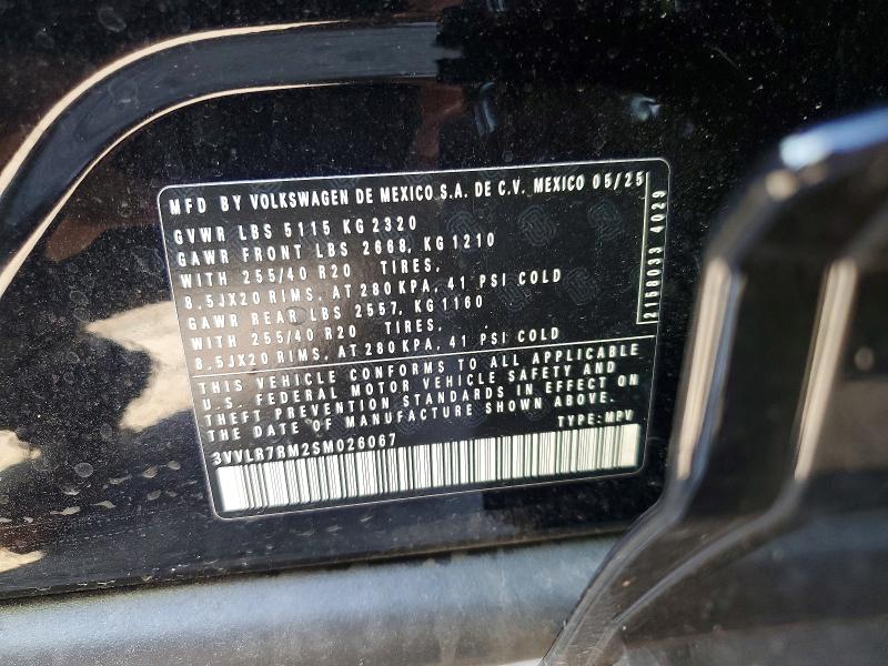 51337996 :رقم المزاد ، 3VVLR7RM2SM026067 vin ، 2025 Volkswagen Tiguan مزاد بيع