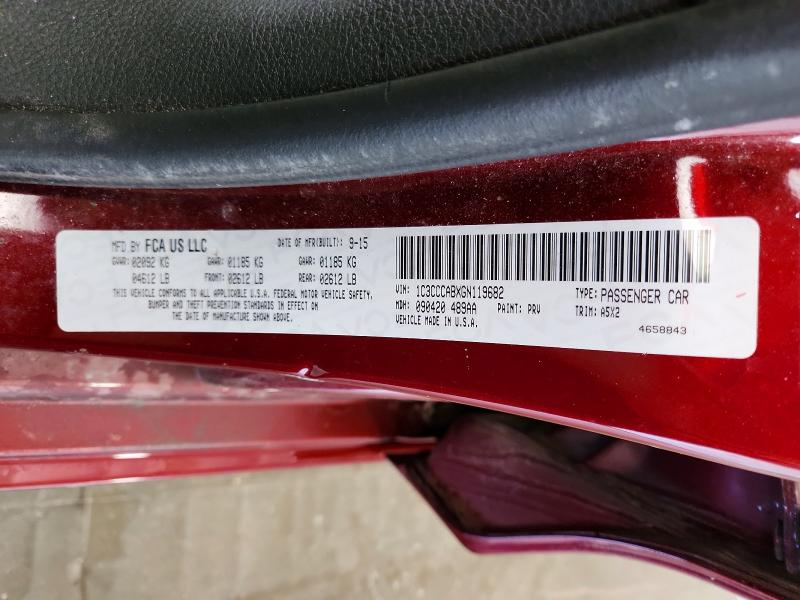 2016 Chrysler 200 მანქანა იყიდება აუქციონზე, vin: 1C3CCCABXGN119682, აუქციონის ნომერი: 51504656
