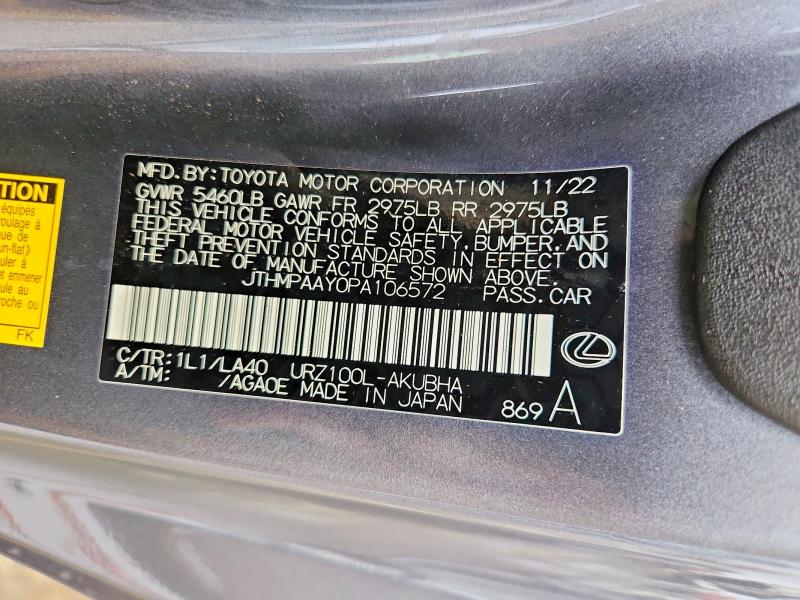 Aukcja sprzedaży 2023 Lexus Lc 500 Convertible, vin: JTHMPAAY0PA106572, numer aukcji: 48679656