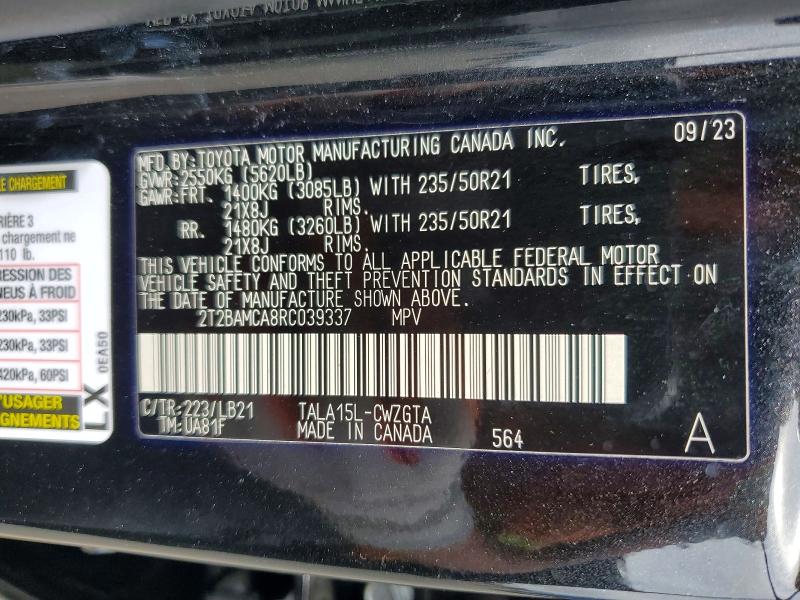 Продажа на аукционе авто 2024 Lexus Rx 350, vin: 2T2BAMCA8RC039337, номер лота: 51601566