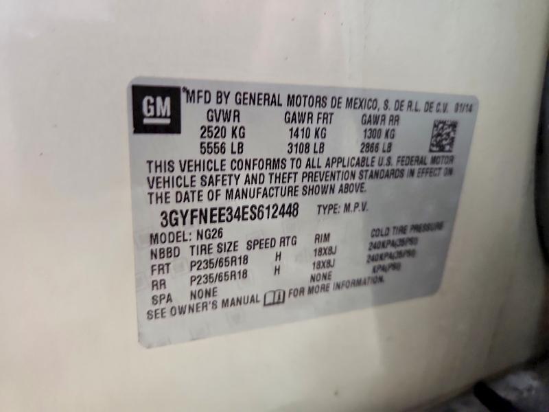 48294536 :رقم المزاد ، 3GYFNEE34ES612448 vin ، 2014 Cadillac Srx مزاد بيع