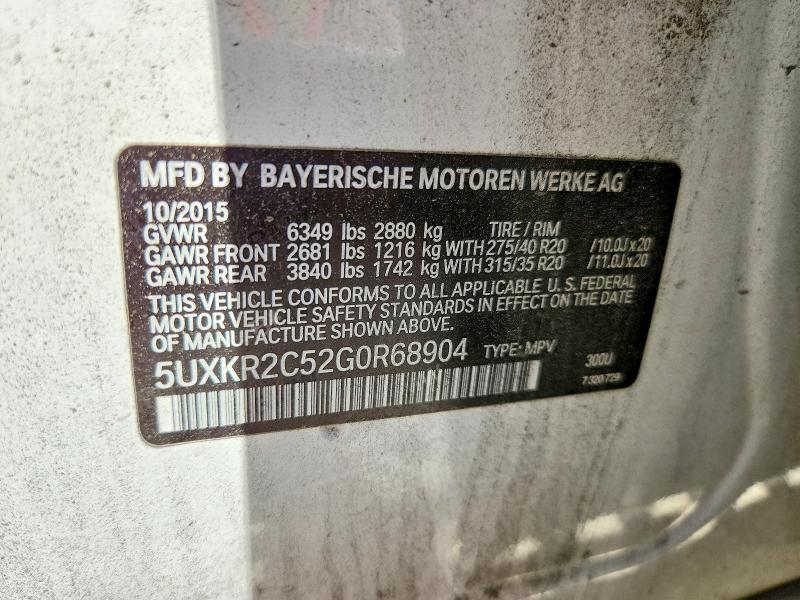 Продаж на аукціоні авто 2016 Bmw X5, vin: 5UXKR2C52G0R68904, номер лоту: 48037016