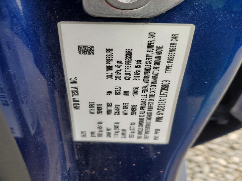 Aukcja sprzedaży 2020 Tesla Model 3, vin: 5YJ3E1EA1LF739809, numer aukcji: 51120126