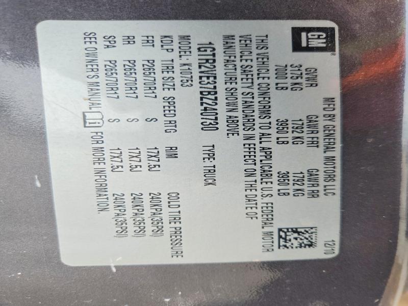 Auction sale of the 2011 Gmc Sierra, vin: 1GTR2VE37BZ240730, lot number: 51881266