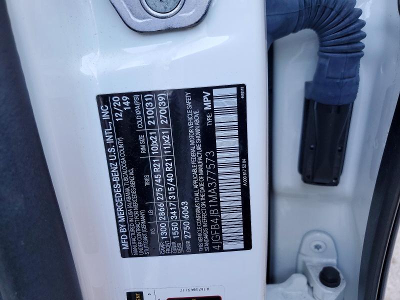 Aukcja sprzedaży 2021 Mercedes-benz Gle, vin: 4JGFB4JB1MA377573, numer aukcji: 50680676