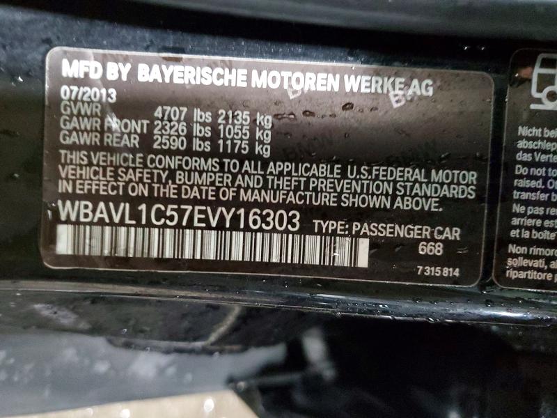 Aukcja sprzedaży 2014 Bmw X1, vin: WBAVL1C57EVY16303, numer aukcji: 51870406