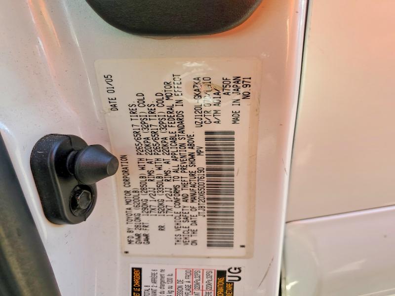 Aukcja sprzedaży 2005 Lexus Gx, vin: JTJBT20X650076190, numer aukcji: 50128476