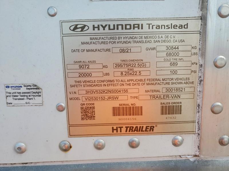 Продажа на аукционе авто 2022 Hyundai Unknown, vin: 3H3V532K2NS004156, номер лота: 48832756