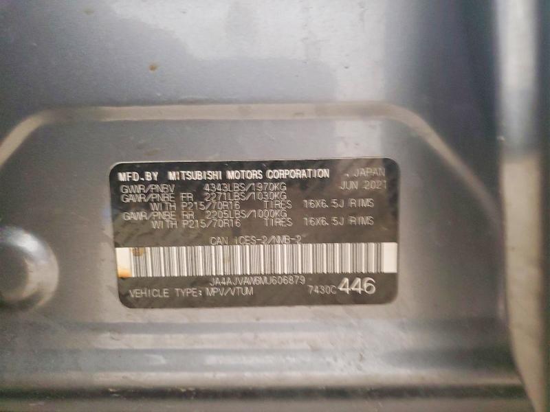 48519516 :رقم المزاد ، JA4AJVAW6MU606879 vin ، 2021 Mitsubishi Rvr مزاد بيع