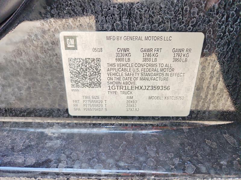 Aukcja sprzedaży 2018 Gmc Sierra, vin: 1GTR1LEHXJZ359356, numer aukcji: 49908366