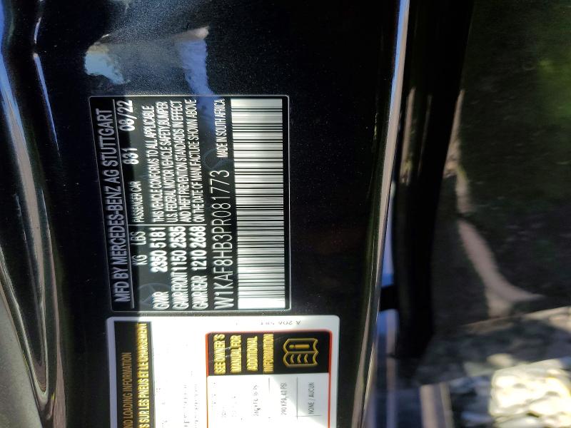 50181336 :رقم المزاد ، W1KAF8HB3PR081773 vin ، 2023 Mercedes-benz C مزاد بيع