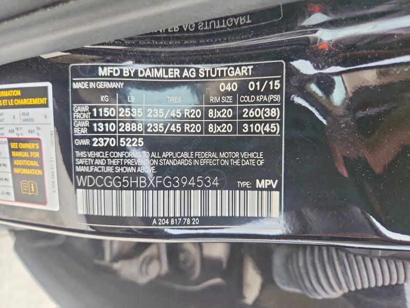 Продажа на аукционе авто 2015 Mercedes-benz Glk, vin: WDCGG5HBXFG394534, номер лота: 50939556