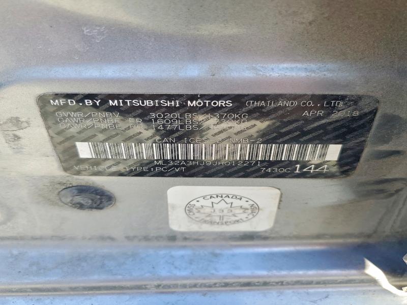 Aukcja sprzedaży 2018 Mitsubishi Mirage, vin: ML32A3HJ9JH012271, numer aukcji: 50550096