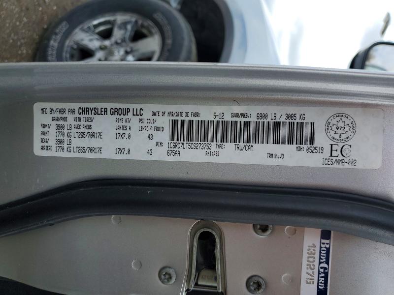 Продаж на аукціоні авто 2012 Dodge Ram 1500, vin: 1C6RD7LT5CS273753, номер лоту: 48158366