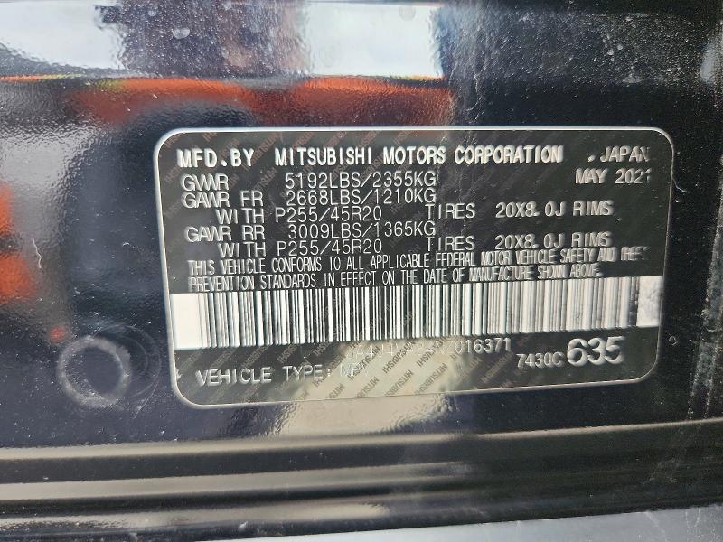 Продаж на аукціоні авто 2022 Mitsubishi Outlander, vin: JA4J4VA84NZ016371, номер лоту: 51139536