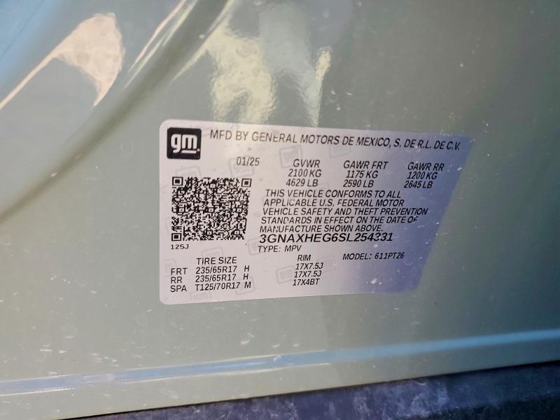 Продаж на аукціоні авто 2025 Chevrolet Equinox, vin: 3GNAXHEG6SL254331, номер лоту: 49467516