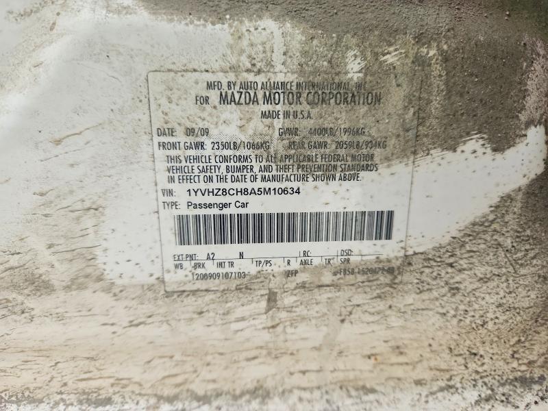 2010 Mazda 6 4d I მანქანა იყიდება აუქციონზე, vin: 1YVHZ8CH8A5M10634, აუქციონის ნომერი: 48284436