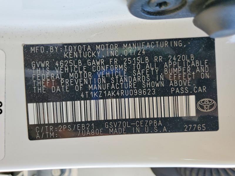 48982566 :رقم المزاد ، 4T1KZ1AK4RU099623 vin ، 2024 Toyota Camry مزاد بيع