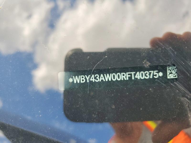 2024 Bmw I4 მანქანა იყიდება აუქციონზე, vin: WBY43AW00RFT40375, აუქციონის ნომერი: 49556126