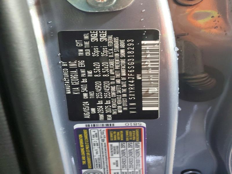 Aukcja sprzedaży 2025 Kia Sorento, vin: 5XYRK4JF6SG318293, numer aukcji: 51266766