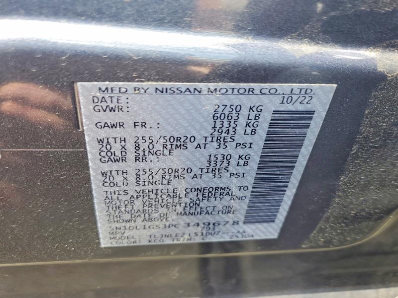 Aukcja sprzedaży 2023 Infiniti Qx60, vin: 5N1DL1GS3PC349678, numer aukcji: 48617516