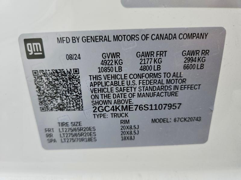 Продажа на аукционе авто 2025 Chevrolet Silverado, vin: 2GC4KME76S1107957, номер лота: 51257006