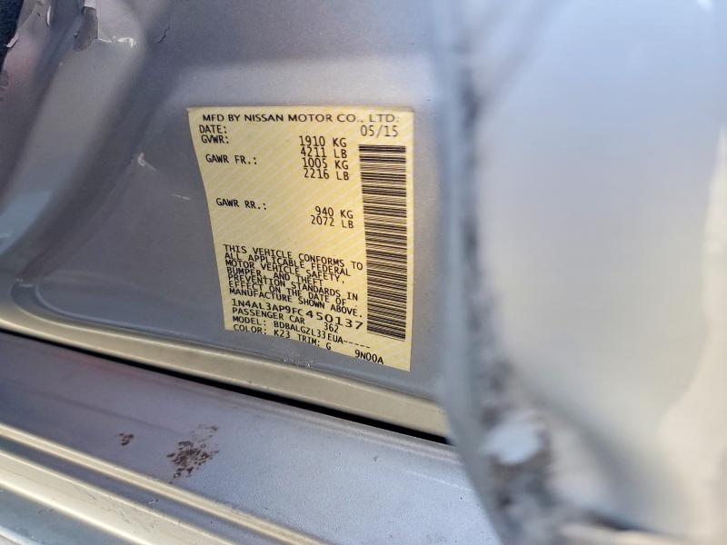 Aukcja sprzedaży 2015 Nissan Altima, vin: 1N4AL3AP9FC450137, numer aukcji: 50669486