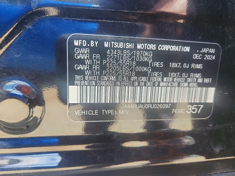 Продаж на аукціоні авто 2024 Mitsubishi Outlander Sport, vin: JA4ARUAU0RU026097, номер лоту: 49817476