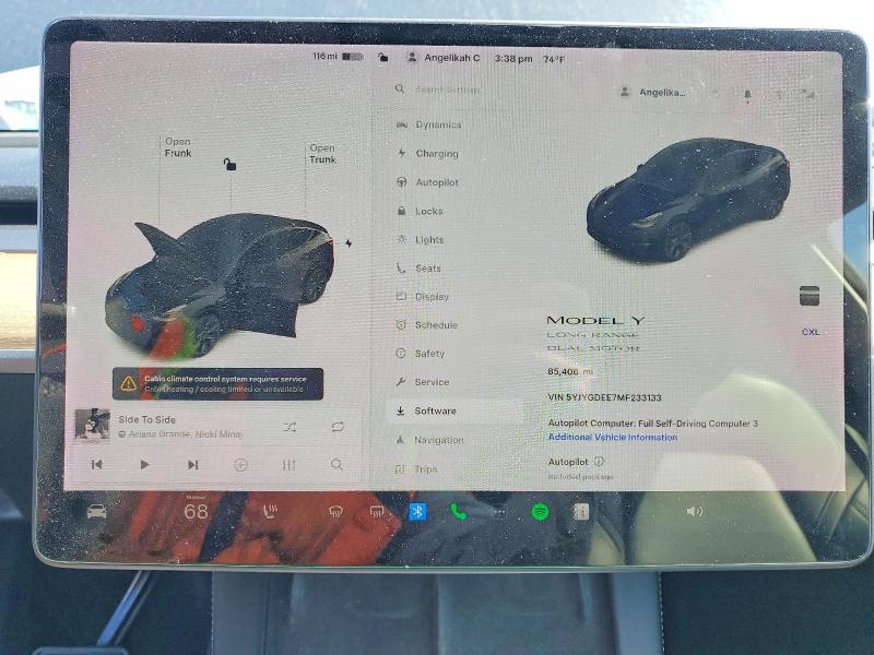 2021 Tesla Model Y მანქანა იყიდება აუქციონზე, vin: 5YJYGDEE7MF233133, აუქციონის ნომერი: 51547586