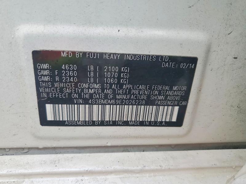 51877436 :رقم المزاد ، 4S3BMDM69E2026238 vin ، 2014 Subaru Legacy مزاد بيع
