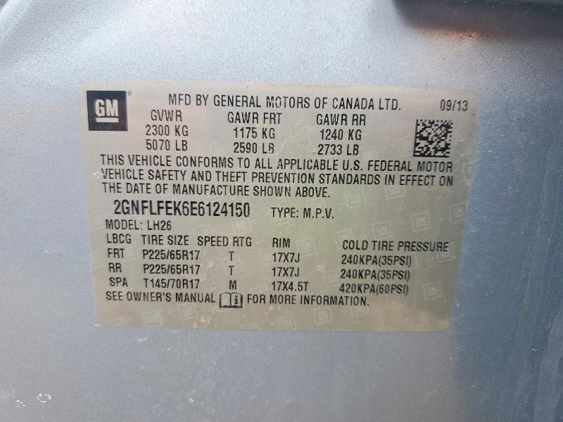 Продаж на аукціоні авто 2014 Chevrolet Equinox, vin: 2GNFLFEK6E6124150, номер лоту: 51449376