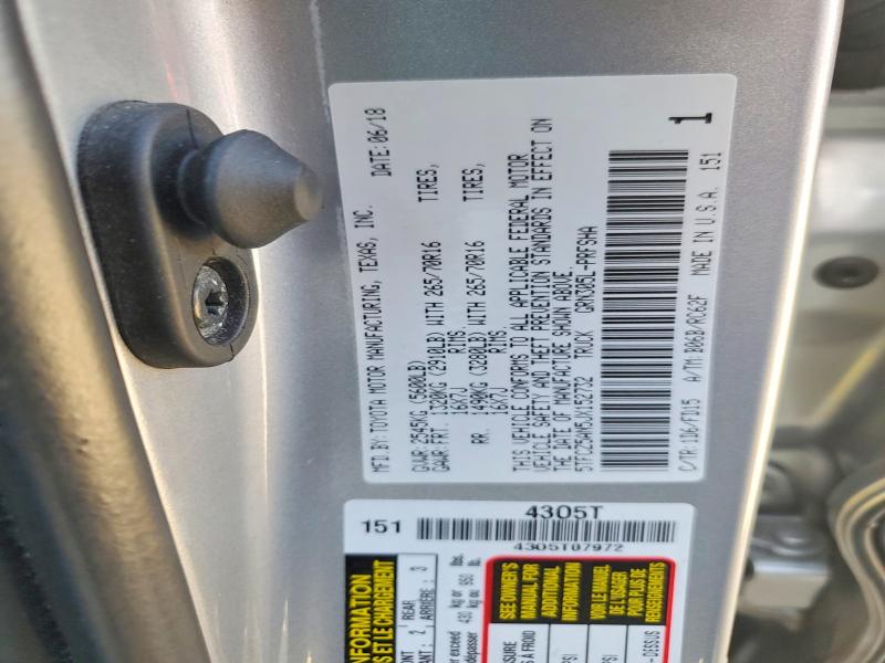 Aukcja sprzedaży 2018 Toyota Tacoma, vin: 5TFCZ5AN5JX152732, numer aukcji: 50161906
