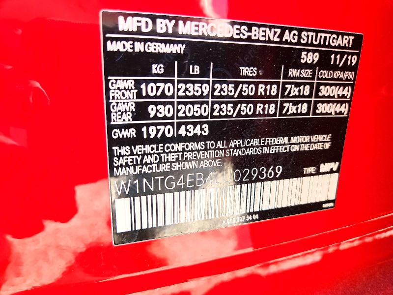 Продаж на аукціоні авто 2020 Mercedes-benz Gla, vin: W1NTG4EB4LU029369, номер лоту: 49987076