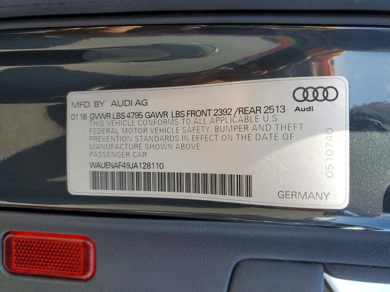 Aukcja sprzedaży 2018 Audi A4, vin: WAUENAF49JA128110, numer aukcji: 49483466