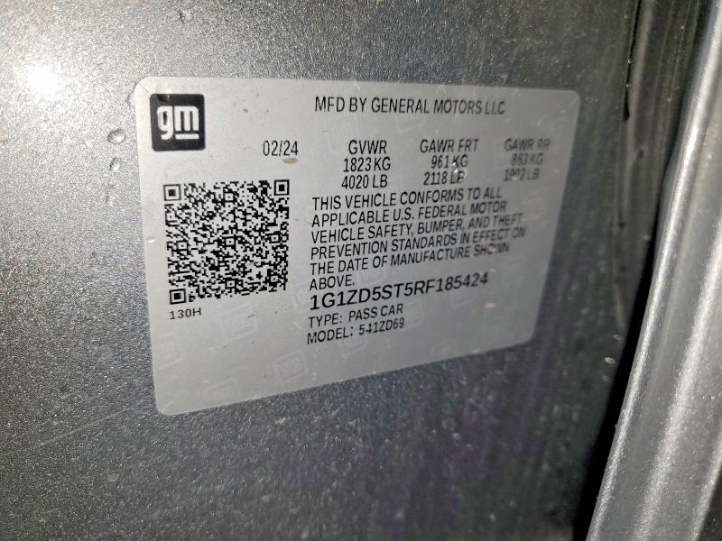 51797486 :رقم المزاد ، 1G1ZD5ST5RF185424 vin ، 2024 Chevrolet Malibu مزاد بيع