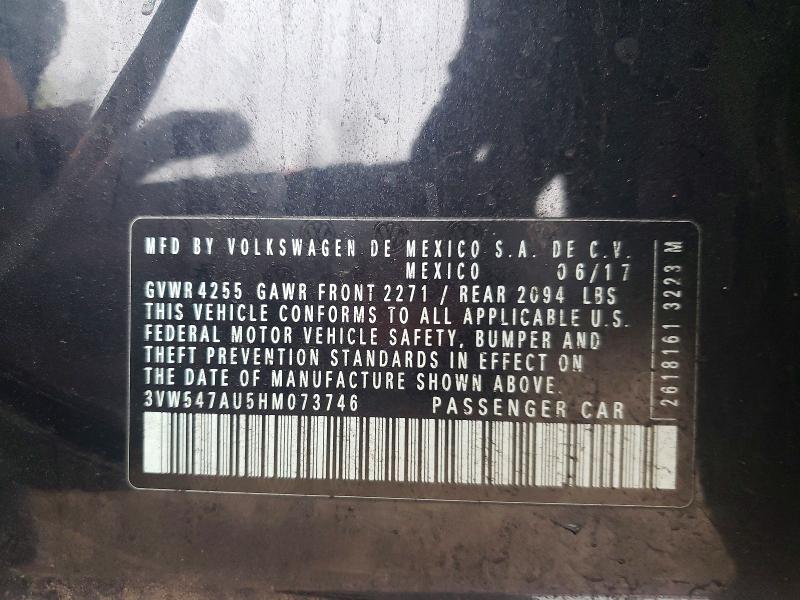 47882236 :رقم المزاد ، 3VW547AU5HM073746 vin ، 2017 Volkswagen Gti مزاد بيع