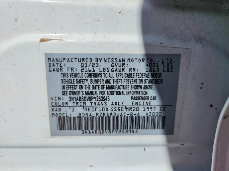 Продаж на аукціоні авто 2023 Nissan Sentra, vin: 3N1AB8DV8PY253945, номер лоту: 48782186