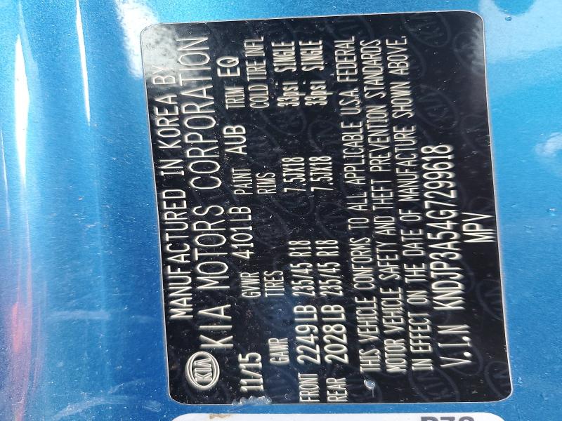 Aukcja sprzedaży 2016 Kia Soul, vin: KNDJP3A54G7299618, numer aukcji: 47061506