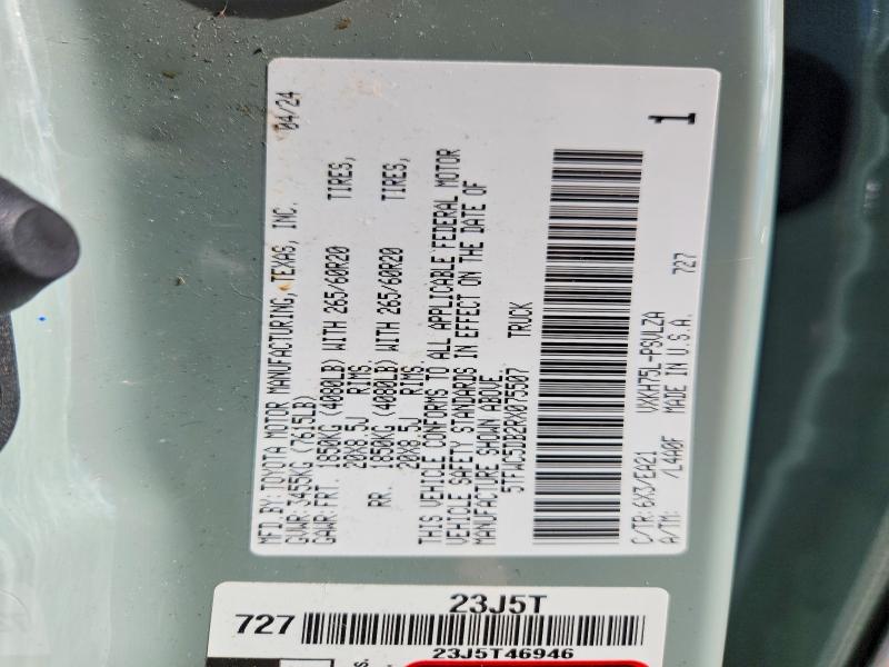 Aukcja sprzedaży 2024 Toyota Tundra, vin: 5TFWC5DB2RX075507, numer aukcji: 47260896