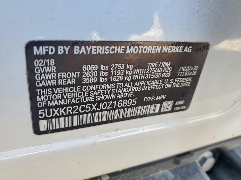 Продаж на аукціоні авто 2018 Bmw X5, vin: 5UXKR2C5XJ0Z16895, номер лоту: 49312576