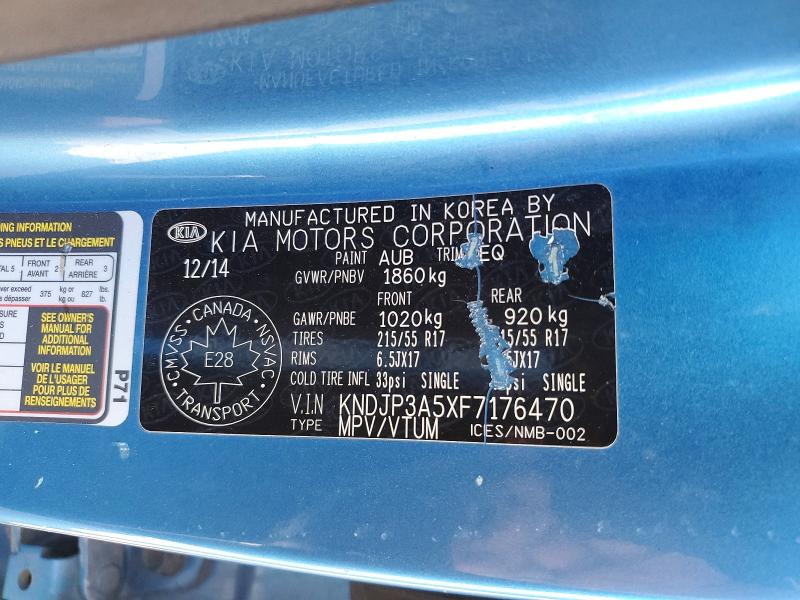 Aukcja sprzedaży 2015 Kia Soul, vin: KNDJP3A5XF7176470, numer aukcji: 47694726