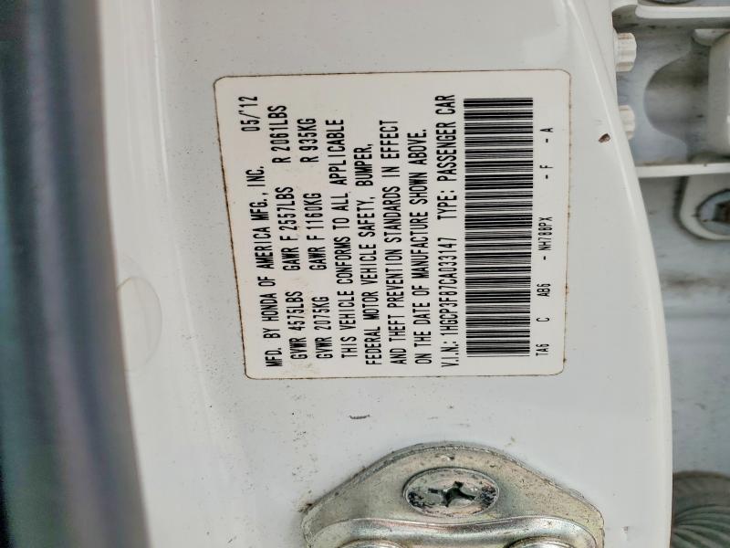 51409776 :رقم المزاد ، 1HGCP3F87CA033147 vin ، 2012 Honda Accord مزاد بيع