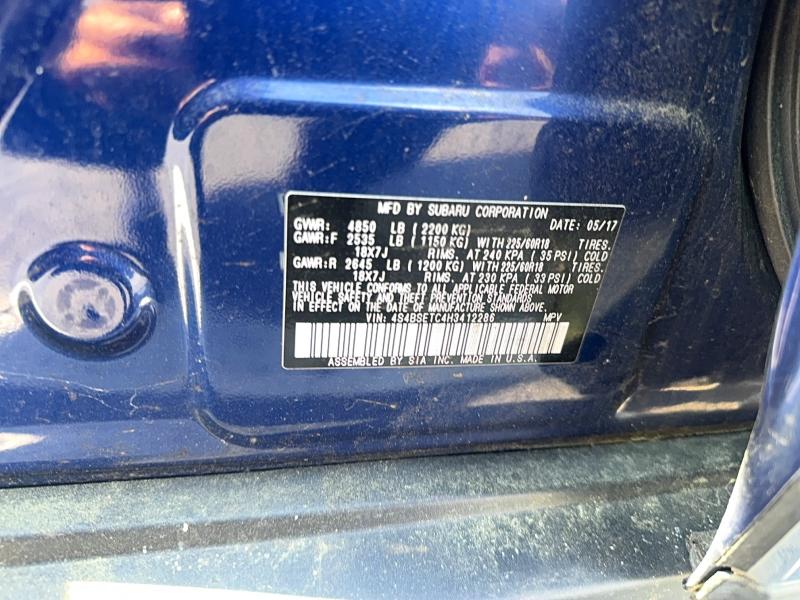 Продаж на аукціоні авто 2017 Subaru Outback, vin: 4S4BSETC4H3412286, номер лоту: 50404626