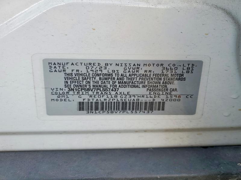 Продажа на аукционе авто 2023 Nissan Kicks, vin: 3N1CP5BV7PL557437, номер лота: 49844296