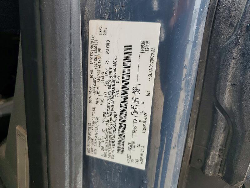 Продажа на аукционе авто 2020 Ford Transit, vin: 1FTBR3X80LKA56007, номер лота: 52158116