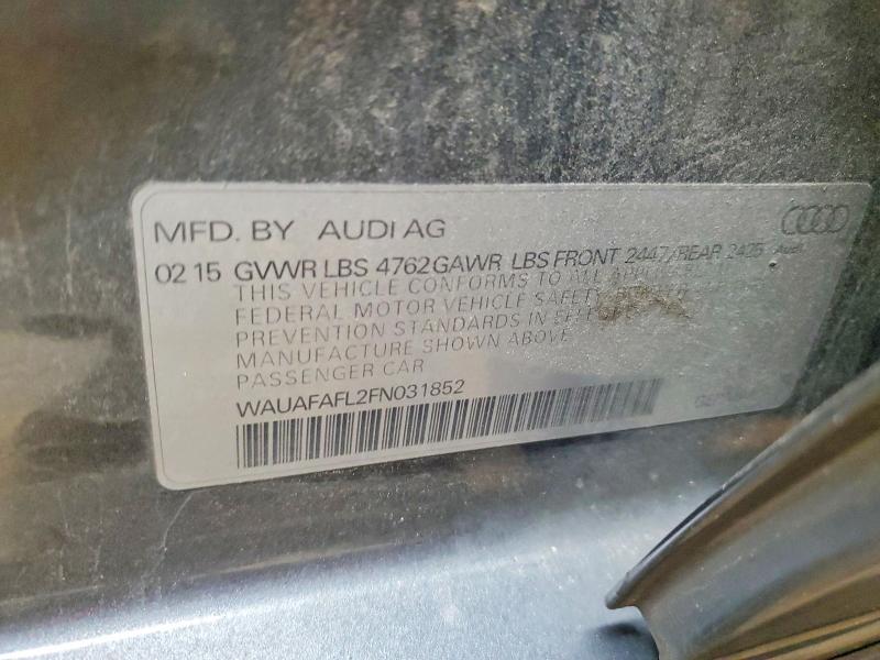 Aukcja sprzedaży 2015 Audi A4, vin: WAUAFAFL2FN031852, numer aukcji: 48518106