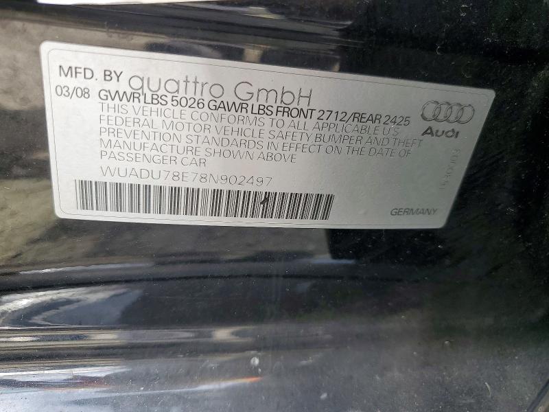 Aukcja sprzedaży 2008 Audi Rs4, vin: WUADU78E78N902497, numer aukcji: 48039566