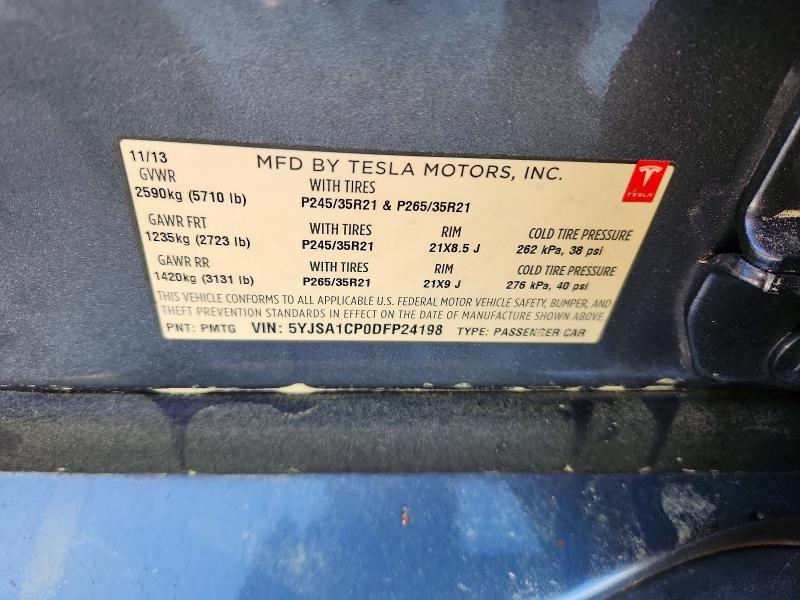 Aukcja sprzedaży 2013 Tesla Model S, vin: 5YJSA1CP0DFP24198, numer aukcji: 49850996