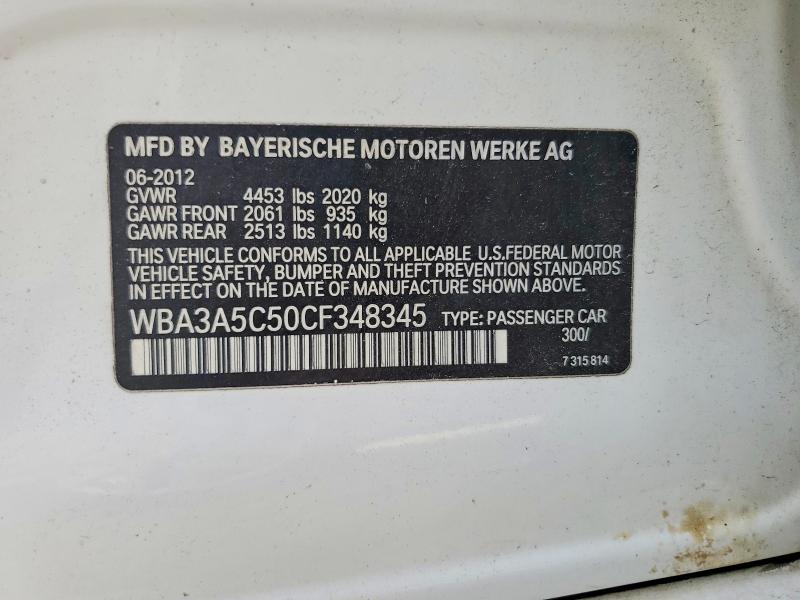 Продажа на аукционе авто 2012 Bmw 328, vin: WBA3A5C50CF348345, номер лота: 50161226